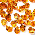TeeLiy 150 PCS Acrylic Amber Crushed Ice Rock Crystals Treasure Gem Plastic Fake Ice for Vase Fillers Decoration, Table Scatters, Event, Wedding, Arts & Crafts, Home Birthday Decoration