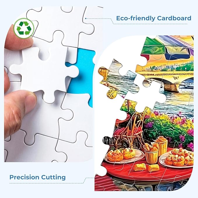 Puzzles for Adults 500 Pieces,Eiffel Tower Paris & Ship Puzzle for Adult,Recycled Cardboar Jigsaw Puzzles 500 Pieces for Kids Adults Seniors,Puzzles for Family Game Nights, 20.5 x 15 in