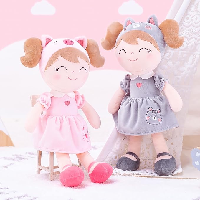 Gloveleya Baby Doll Girl Gifts Soft Plush Kitty Cat Dolls Girls Toy 12" with Gift Box