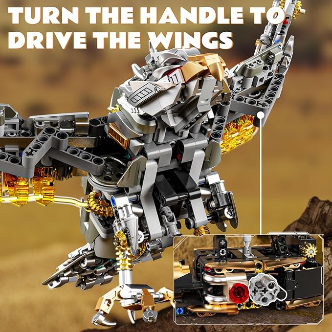 Mechanical Eagle Building Block Set 3D Poseable Model with Articulated Wings & Talons with Motor STEM Toy for Kids & Adults Ideal Gift for Engineering, Nature & Animal Lovers