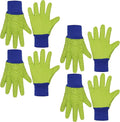 HANDLANDY 4 Pairs Kids Gardening Gloves, Girls Boys Children Garden Work Play Gloves (Green Dot, Medium)