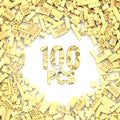 100 Piece Classic Building Blocks, Compatible with Lego Parts and Pieces (Tan, 12 Size, A0001)