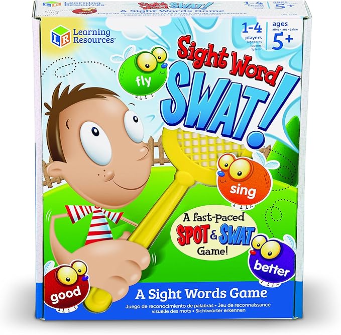 Learning Resources Sight Word Swat A Sight Words Game - Phonics Flash Cards, Board Games for Kids, Montessori Spelling , Homeschool, Classroom Must Haves, Teacher Supplies, Gifts for Boys and Girls