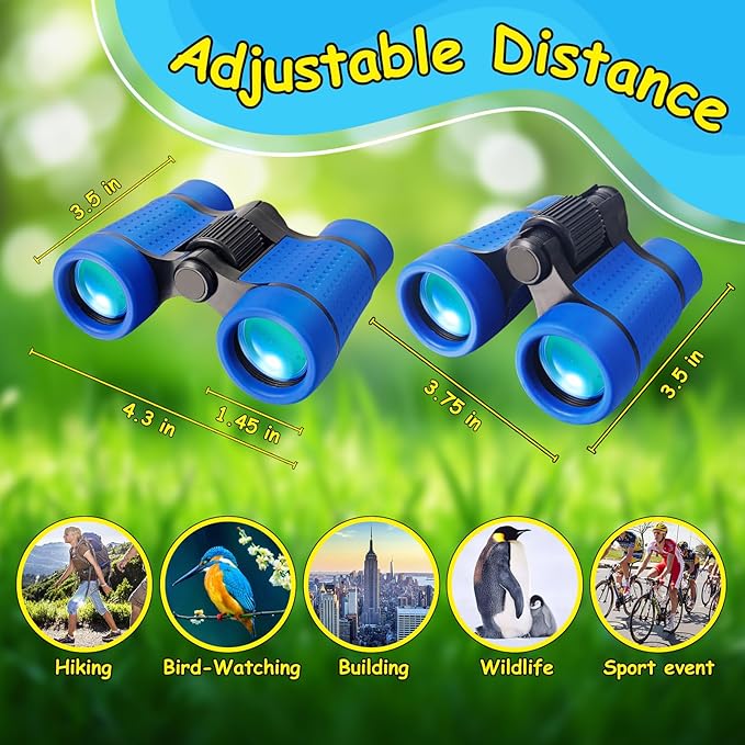 ESSENSON Binoculars for Kids Toys Gifts for Age 3-12 Years Old Boys Girls Kids Telescope Outdoor Toys for Sports and Outside Play, Bird Watching, Birthday Presents