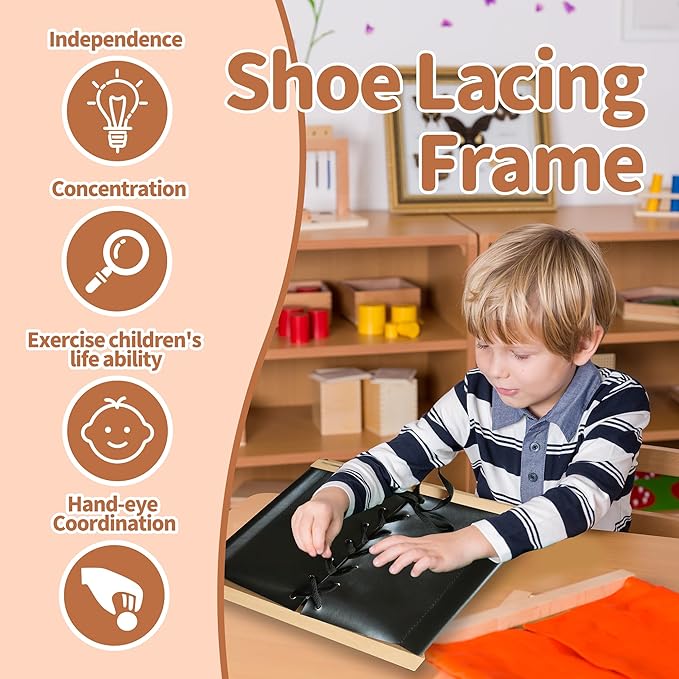 MONTESSORI OUTLET Shoe Lacing Frame