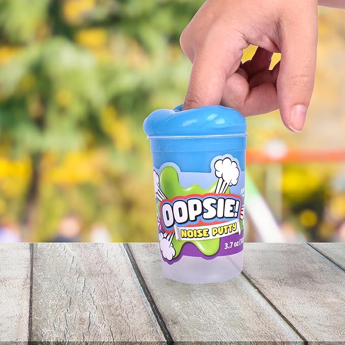 Oopsie Noise Putty, 24 Container Party Pack, 3.7oz Squishy Sensory Toys for Kids and Adults, Silly Party Favor, Non Sticky, Stress Relief, Super Soft Putty Slime