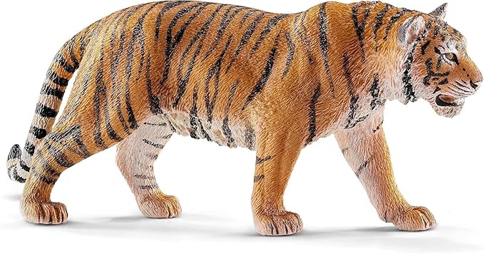 Schleich Wild Life - 5 PC Jungle Animals Figurines Toy Set with Elephant, Panda, Tiger, Parrot, and Baby Monkey Toys for Boys and Girls - Realistic Animal Figures Playset for Kids Ages 3+ - 77588