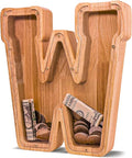 Wooden Letter Piggy Bank for Kids Larger Letter Piggy Bank for Boys and Girls Personalized Piggy Bank Initial Coin Bank Wood Kids Money Bank for Birthday and Festival