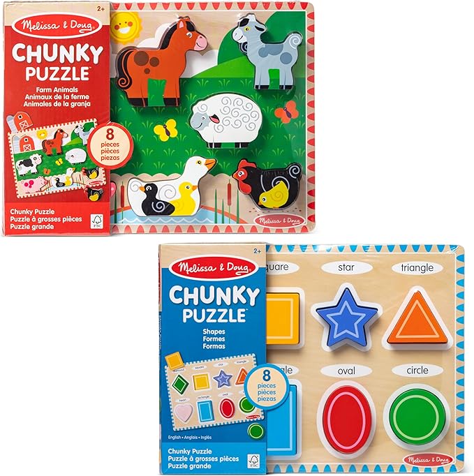 Melissa & Doug Chunky Puzzle Bundle