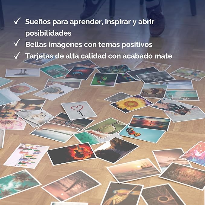metaFox - 52 Inspirational Cards, Positive Affirmations Cards & Motivational Postcards, Picture Cards For Coaching & Therapy, Mindfulness Cards, Coaching Cards, Original Motivational Deck (Spanish)
