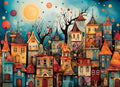500 Piece Puzzles for Adults Dreamy Towns 20.5 x 15 Inch 500 Piece Jigsaw Puzzles for Kids Adults Puzzles 500 Pieces for Adults Holiday Educational Challenge Toy