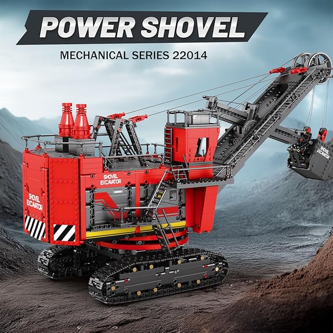 Reobrix RC Excavator Building Blocks Set 22014, Power Shovel Vehicle Model Kit, APP & Remote Control Construction Toy Gifts for Adult Boys Girls Kids 14+ (2688PCS)
