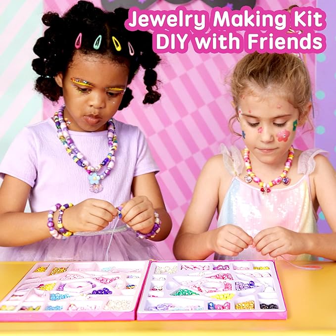 Charm Bracelet Making Kit for Kids,Jewelry Making Kit Gifts for Kids 6-12 Year, Birthday Gift,Girls Toys Ages 6,7,8,9,10