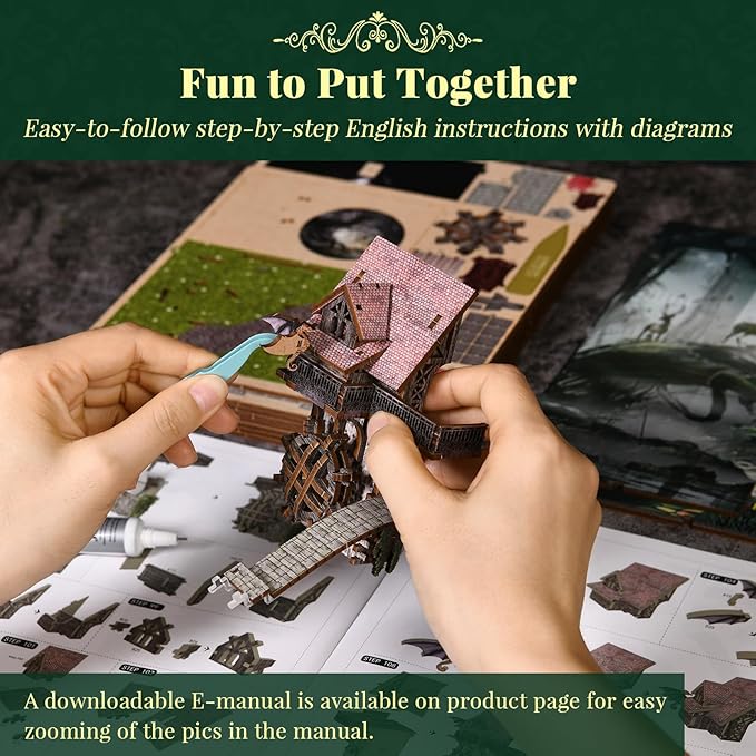 DIY Book Nook Kit, DIY Miniature Dollhouse with Lights for Adults and Teens (Down The Rabbit-Hole Alice in Wonderland)