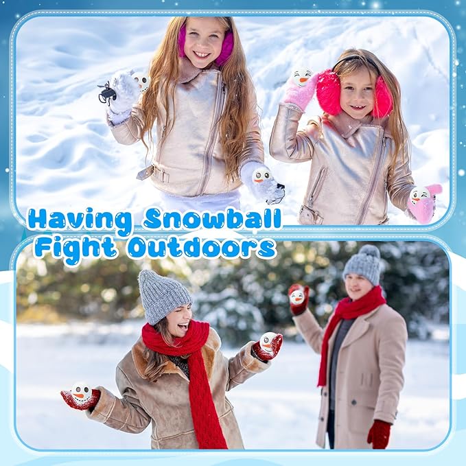 Jerify 60 Bulk Snowman Ball Christmas Snowman Stress Toys First Snowball Fight Snowmen Balls Sensory Stress Relief Toys Christmas Winter Party Favors Bag Filler Stocking Stuffers Gifts for Boys Girls