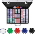 Poker Chip Set - 500PCS Poker Chips with Aluminum Case, 11.5 Gram Chips for Texas Holdem Blackjack(500pcs)
