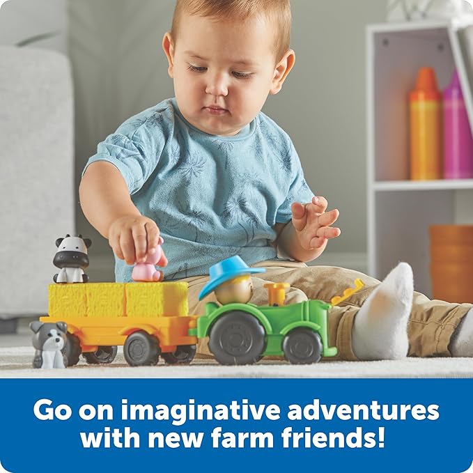 Learning Resources Peeksville Haul & Seek Tractor, Farm Animals, Tractor Toy, Kids Tractor, Farm Games Toddler Toys, Sensory Toys, Preschool Learning Activities, Peekaboo