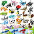 30 Pack Party Favors Building Set for Kids, Mini Animals Building Block Toy, Classroom Prizes Goodie Bags Stuffer, Easter Gifts Birthday for Boy Girls Age