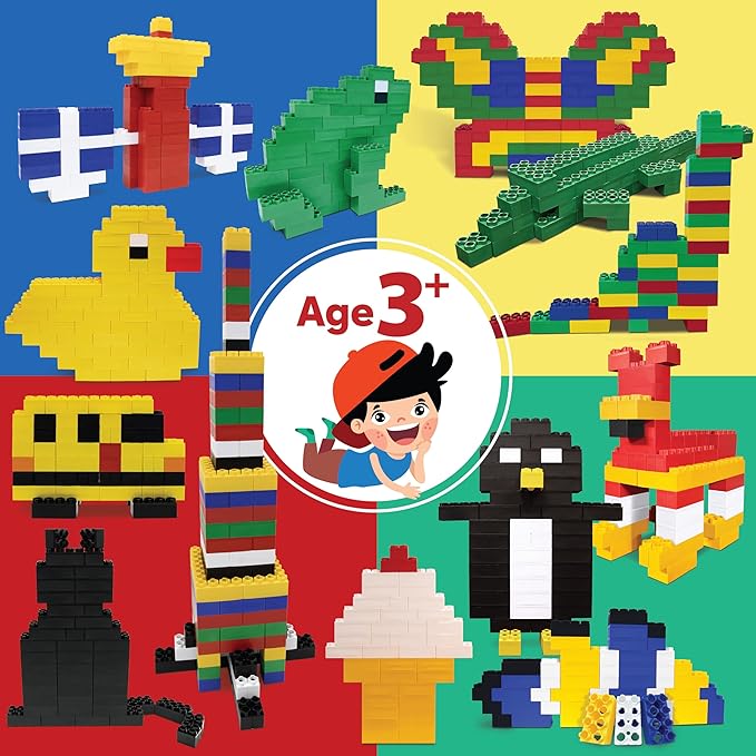 BiggoBlocks Large Building Blocks for Kids Ages 3-8 – 432 Piece Mega Set – Indoor & Outdoor STEM Toy for Boys & Girls