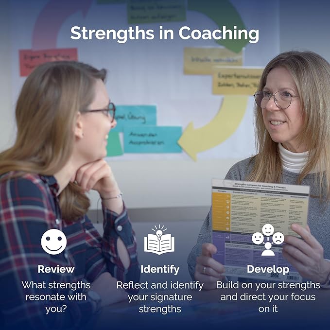 metaFox Strengths Compass - For Coaching, Therapy, Development and Positive Psychology - Use as Strengths Finder, Coaching Kit and Facilitation Resource