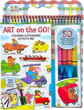 Bright Stripes Richard Scarry Busy World Art on The Go Travel Kit for Kids| Preschool Coloring & Activity Set Ages 3+| 50 Pages,Stickers & Crayons|Creative On-The-Go Fun for Toddlers & Young Children