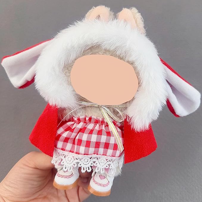4 Pack—17cm Doll Clothes,Premium Doll Outfit with Accessories,Doll Princess Skirt,Cute Clothes Outfit for 17cm Dolls,End Dolls Fashion Clothing Set(No Dolls and Shoes) (Set D)