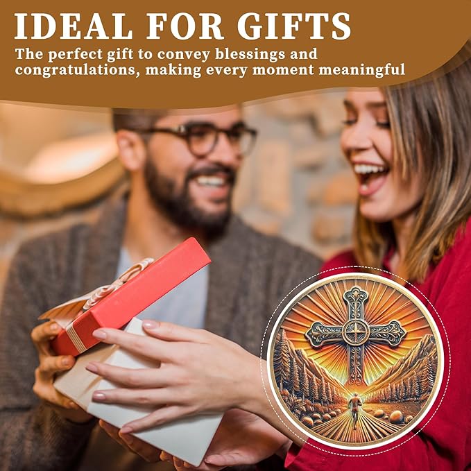 Philippians 4:13 Christian Challenge Coin – Path of Faith Religious Token with Bible Verse – I Can Do All Things Through Christ – Inspirational Gift for Men & Women