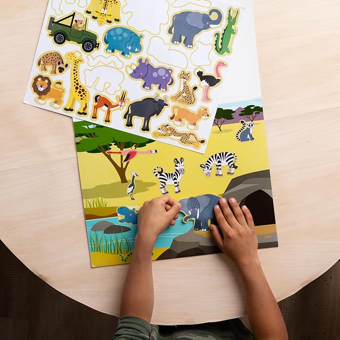 Melissa & Doug Reusable Sticker Pad: Habitats - 150+ Reusable Stickers - FSC Certified