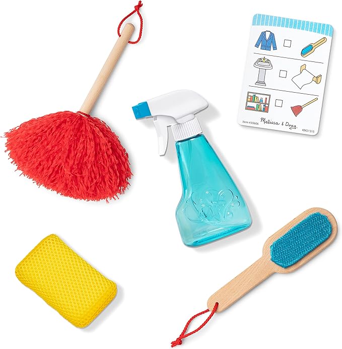 Melissa & Doug Deluxe Sparkle & Shine Cleaning Play Set (11 Pieces) - FSC Certified