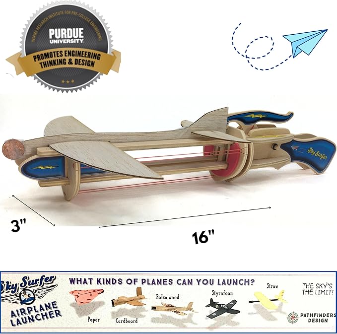 PATHFINDERS STEM Kit – Paper Airplane Launcher | Science Kits for Kids | stem Toys Physics Toys | Kids Engineering kit | Learning Resource