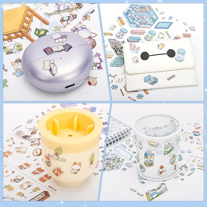 20 Sets DIY 3D Sticker Scene Book,Cute Cartoon Animal Isometric Scene,DIY 3D House Stickers Set,Sticker Therapy for Adults Kids,Conduce to Relief Stress Pass The Time,Christmas Gifts for Kids