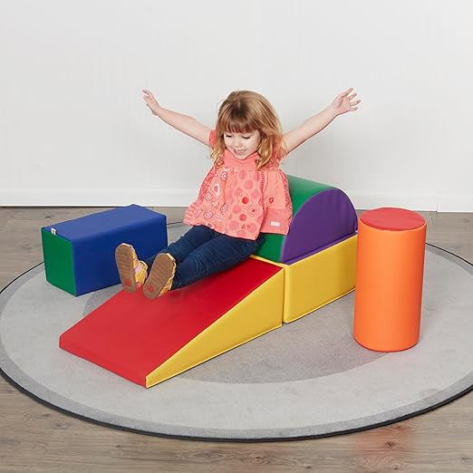 ECR4Kids SoftZone Climb and Crawl Playset, Building Blocks, Assorted, 5-Piece
