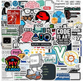 100PCS PCS Programming Stickers Funny, Vinyl Waterproof for Water Bottle Laptop Luggage Guitar Gifts for Teens Girls Kids Adult Students Funny