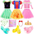 Meland Princess Dress Up for Girls - Dress Up Clothes with Shoes & Skirts, Princess Toys for Toddler Girl 3,4,5,6 Years