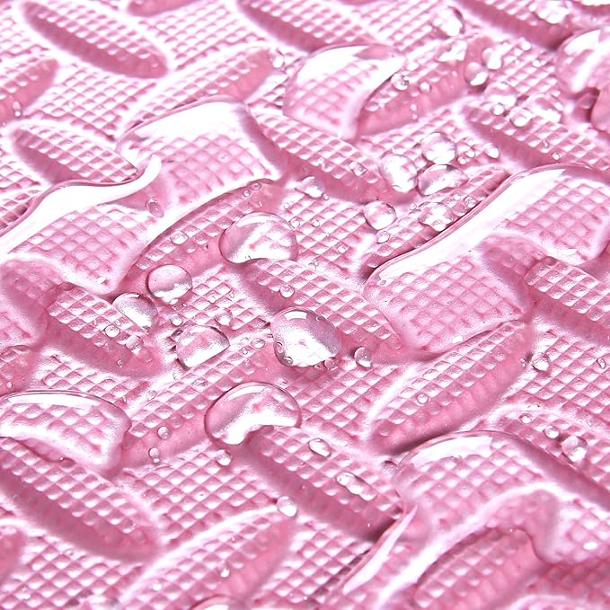 36 Tiles Foam Play Mat for Baby, 0.4 Inch Thick Foam Interlocking Floor Mats, Soft Non-Toxic Baby Playmat, Solid Colored Puzzle Play Mat Kids Floor Mats for Toddler(Beige/Pink)