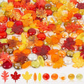 Fall Decor Sensory Bin Filler 100PCS Thanksgiving Vase Filler Acrylic Gems Autumn Leaves Corn Gems, for Fall and Thanksgiving Table Decor, Vase Filler, Sensory Bin Filler Preschool Counting