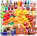 Play Food Sets,143Pcs Play Kitchen Accessories,Toy Food for Toddler, Fake Food Toys with Storage Bag, Pretend Food for Kids , Toy Kitchen Accessories for Boys Girls, Daycare Educational Toy