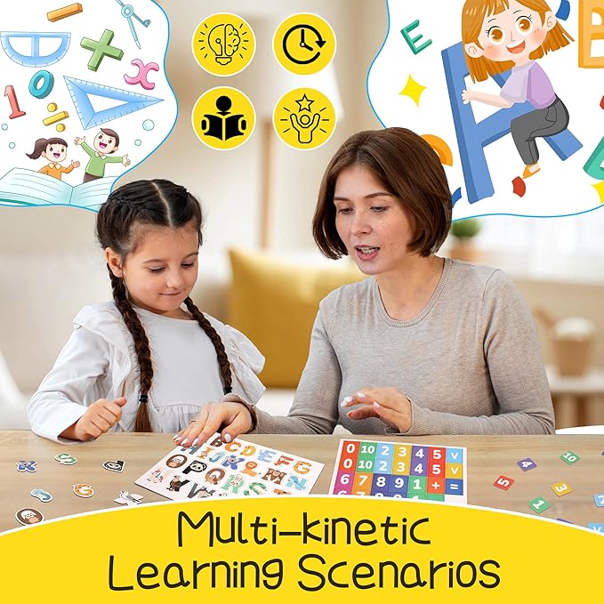 Montessori Math Counting Blocks, Educational Learning Toys for Toddlers, Preschool Number Manipulatives, Stacking Toys