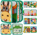 Montessori Busy Book for Toddlers 1-3, Felt Quiet Book & Busy Board for Preschool Learning, Fine Motor Skills & Sensory Play, Educational Travel Toy and Gift for Kids – Farm Animals Theme, Green