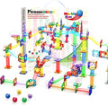PicassoTiles 120pc Magnetic Tile Marble Run Set STEM Construction Toy with Track Building Blocks Educational Learning Compatible for Brain Development Creativity Coordination Kids Age 3 Plus PTG120