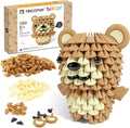 Animals 3D Soft Building Blocks - Cute Animal Kit, Pressure-Relief, STEM Educational Toys, Enhance Hands-On Skills Interlocking Building Blocks (1109-BEAR)