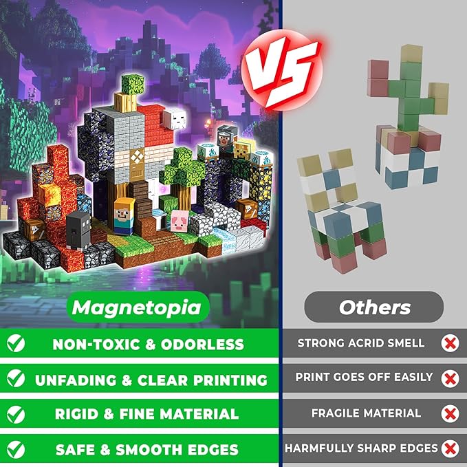 200PCS Magnetic Blocks - Magnetic Building Block for Kids Ages 3 4 5 6 7 8, STEM Learning Toy for Toddlers, Stacking Magnets for Kids for Kid Ages 3-8, Birthday Gifts for 3-10 Years Old Boys Girls
