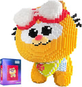 Animal Ginger Cat Micro Building Blocks Set 3D Cute Cat Mini Blocks for Adults Boys and Girls(8000 Pieces)
