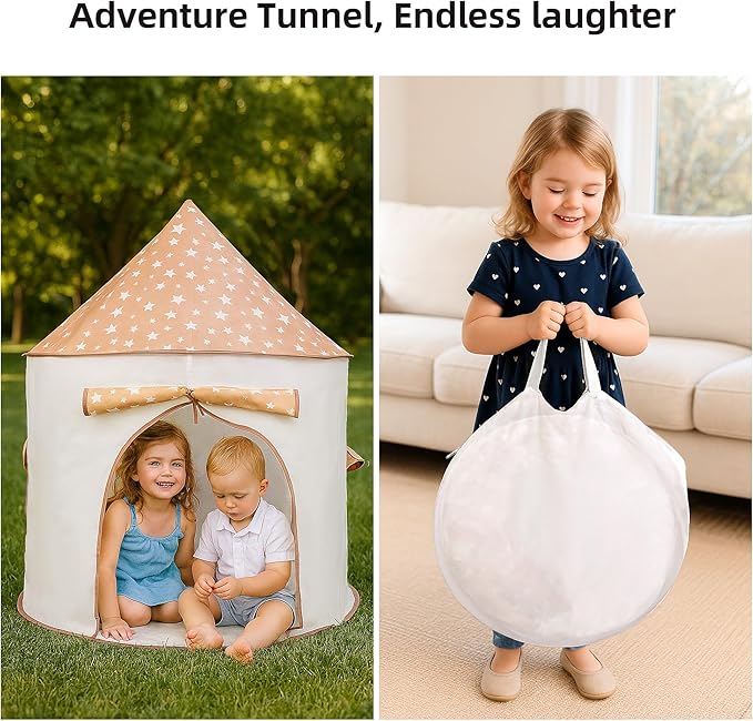 Play Tunnel for Toddlers, 69" x 18" Kids Crawl Tunnel Toy with Breathable Mesh, Pop Up Baby Tunnel Indoor Outdoor for Boys Girls & Pets, Foldable Gift for Birthday Christmas