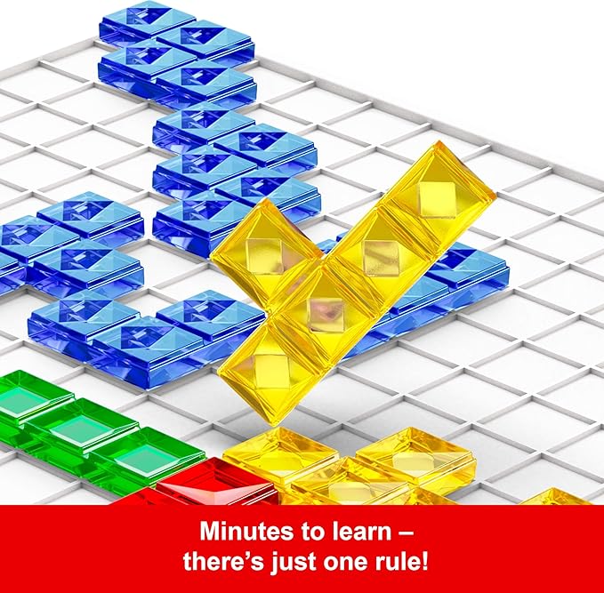 Mattel Games Blokus Strategy Board Game for Kids & Families with Color Blind Accessible Pieces & Just One Rule