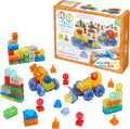 Jelly Blox Construction Site Set | Includes 75 Pieces | Toddler & Preschool Building Blocks Kids Can Squeeze, Stretch, Squish | Safety Tested & Ouch-Free | Tactile, Sensory Play Toy for Ages 2+
