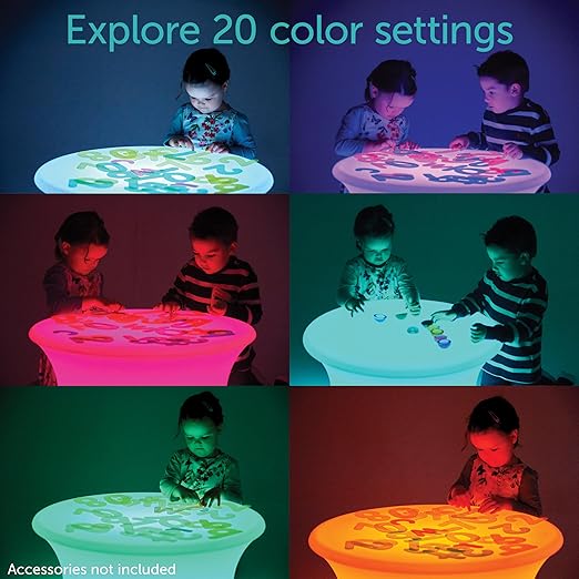 tickit Sensory Mood Light Table | 20 Colors | Rechargeable | Sensory Room Lights | Large Play Table for Toddlers