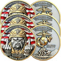 USMC 250th Anniversary Challenge Coin – Double-Sided Marine Corps 250th Coin, Military Collectible for Veterans, Army Navy Marine Gift for Men