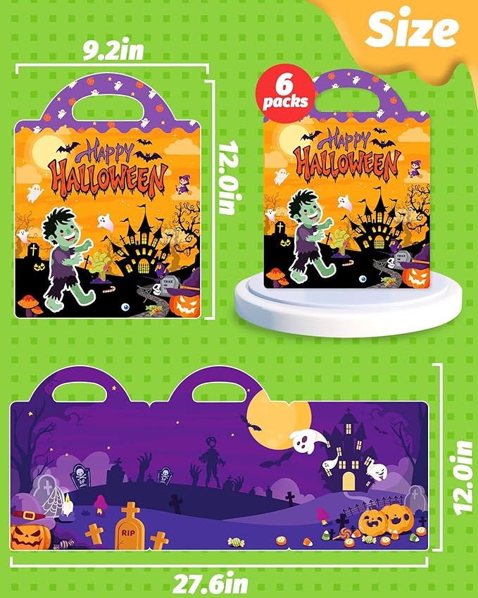 Reusable Sticker Book for Toddlers 2-4 Years, Stickers for Kids, Toddler Craft Activities, Toddler Travel Toys Ages 2+ Boy Girl Birthday Gifts - Halloween