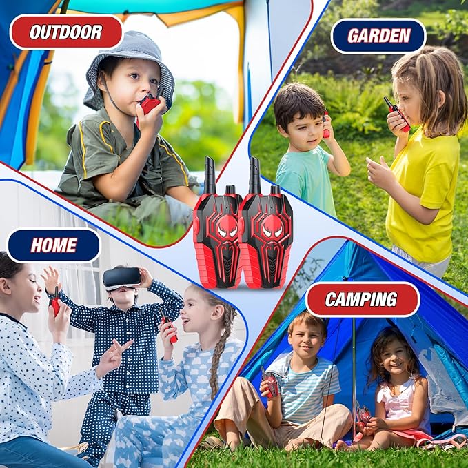 Kids Walkie Talkies for Boys: Toys Gifts for 3 4 5 6 7 8 Year Old Boys Kids Walkie Talkies 2 Pack Outdoor Hiking Toy Age 3-8 Year Old Boy Girl Christmas Birthday Gifts Ages 5-7 Stocking Stuffers